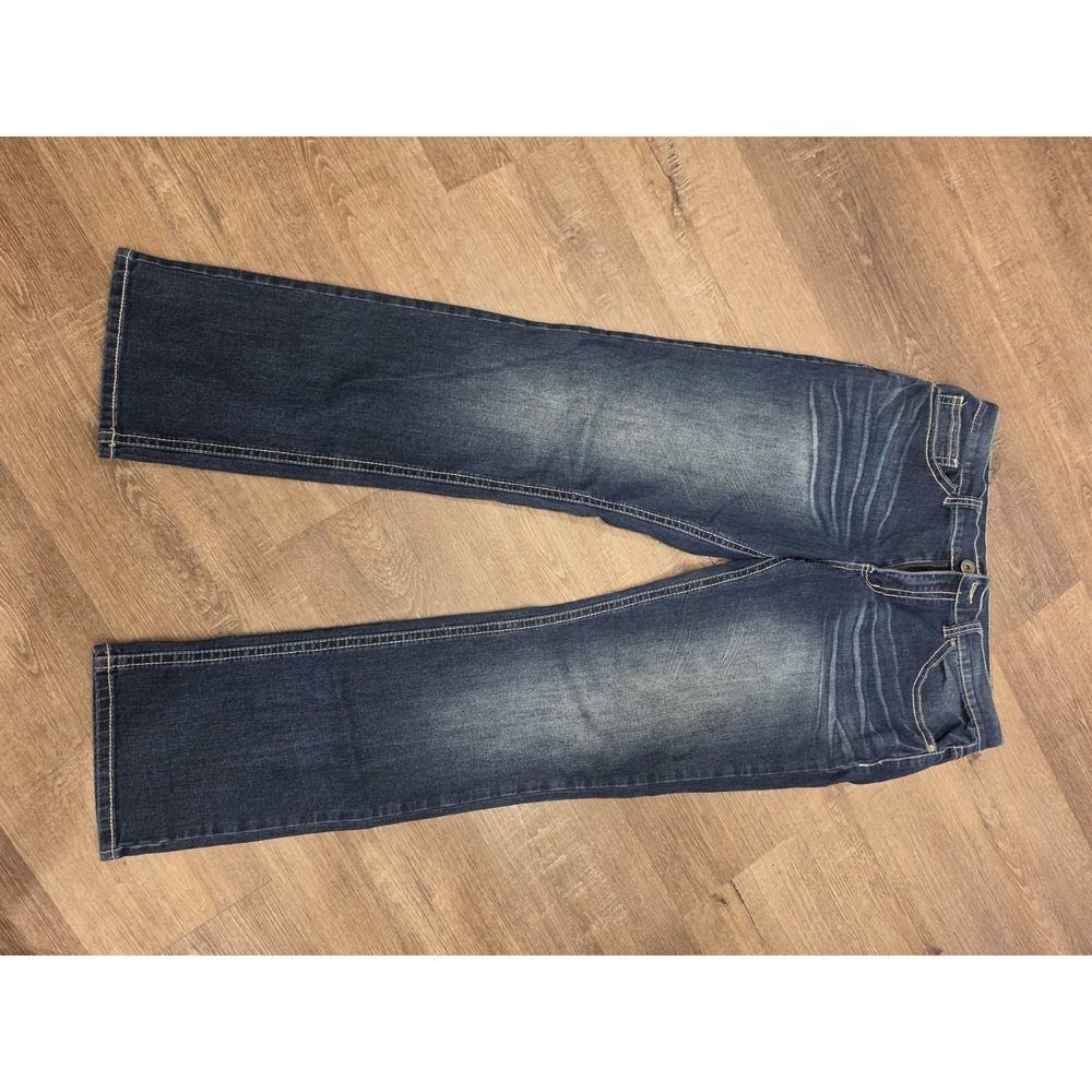 Vintage Request Premium Men's Jean 34 Relaxed Straight ThickStitch Whiskered Y2K